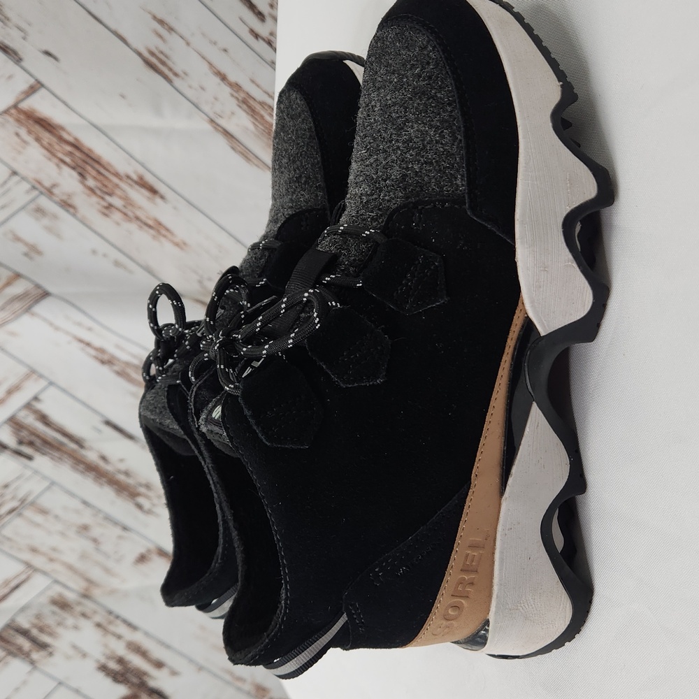 Sorel Kinetic Impact Caribou Waterproof in Black/Sea Salt - Picture 2 of 7